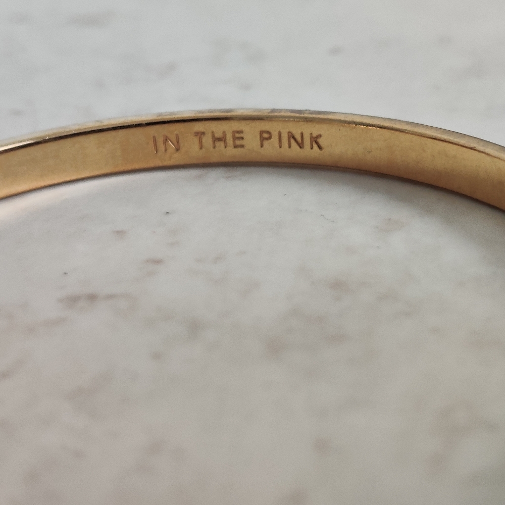 Kate Spade Hot Pink and Gold Bangle Bracelet - Picture 8 of 12